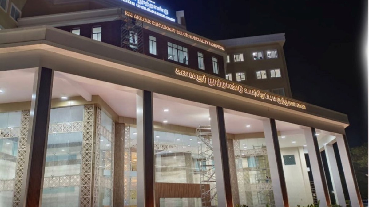 Even surgeries are done free of charge at Kalaignar Super Specialty Hospital 