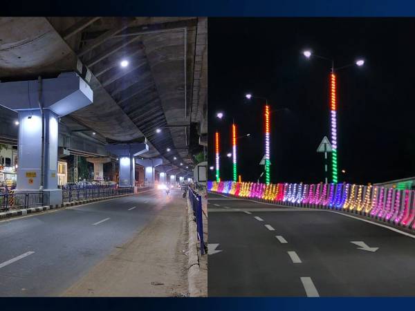 Madurai: Great work 21 cameras rotating 360 degrees on tamilnadu longest flyover in madurai natham
