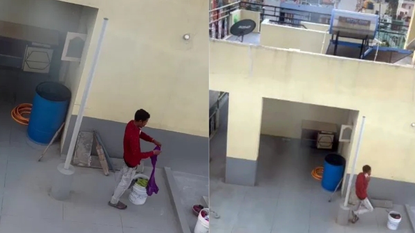 Bangalore Man Caught Stealing Womens Innerwear and Masturbating on Terrace