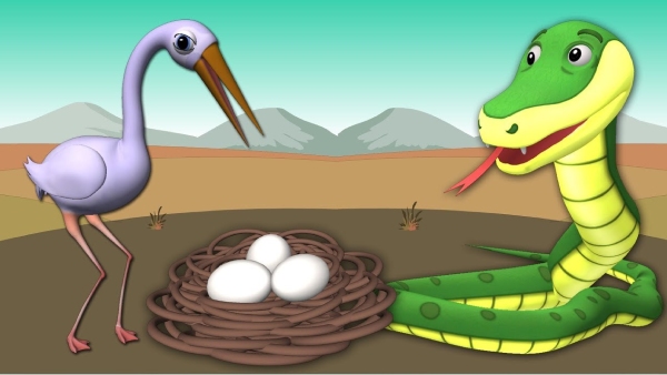 Short story for kids in Tamil : The crane and the Eggs