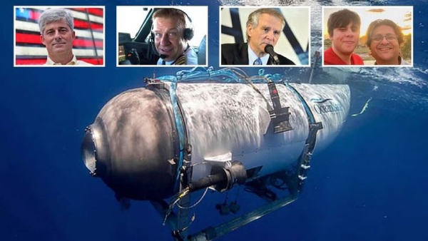  Five crew members on the Titanic died from a “catastrophic implosion” of their vessel