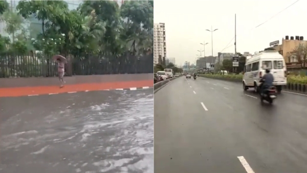 Rain Water stagnant in OMR road and drained very earlier 