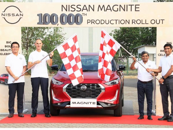 Nissan magnite SUV car production reaches 1 lakh unit in tamilnadu plant 