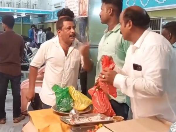 At a wedding house in Puducherry, guests are given a pleasant surprise by serving liquor in tamboola bags 