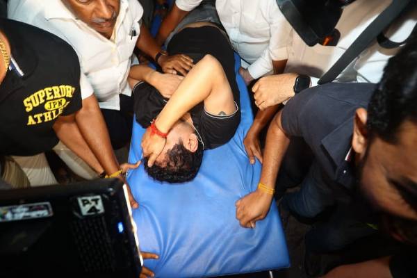 Paramilitry forces are deployed at Chennai Omanthurar Government hospital 