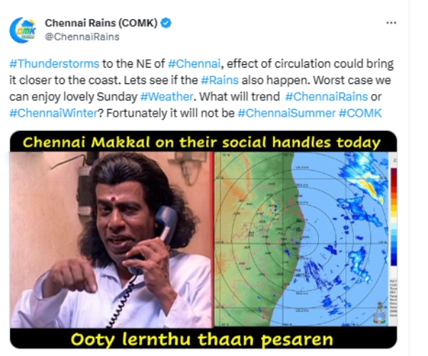 Social media Trending memes on heavy rain and flood like situation in Chennai 