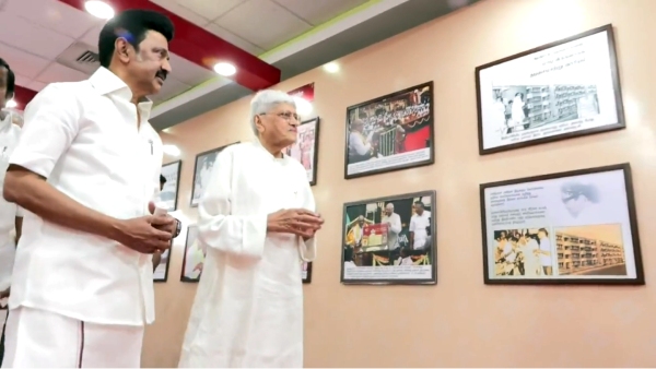 Minister duraimurugan taunted governor rn ravi at karunanidhi centinary function in front of cm stalin 