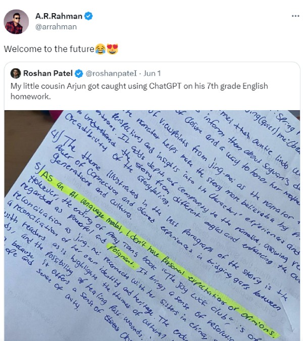 Class 7 student got caught to his teacher after using ChatGPT for his homework 