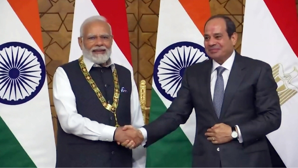  Egypt president gave Order of the Nile award to Indian PM Narendra Modi
