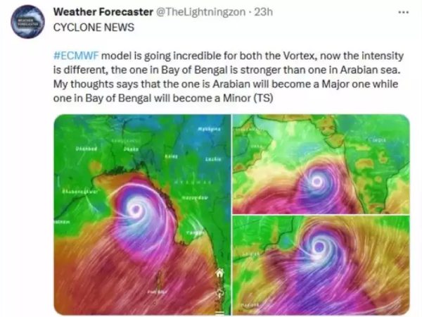 weatherman and southwest monsoon both depression have very favourable environmental conditions to intensify, warns cmwf