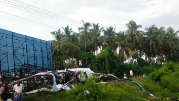 Three Died in bill board collapse near Coimbatore karumathampatti Three Died in bill board collapse near Coimbatore karumathampatti