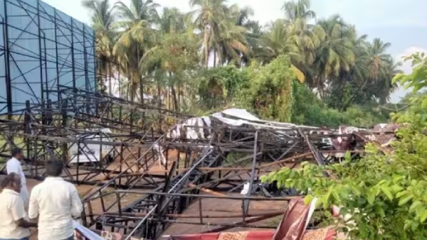 Three Died in bill board collapse near Coimbatore karumathampatti Three Died in bill board collapse near Coimbatore karumathampatti