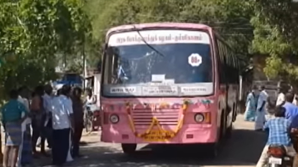  Village women danced in government bus as express their happiness 