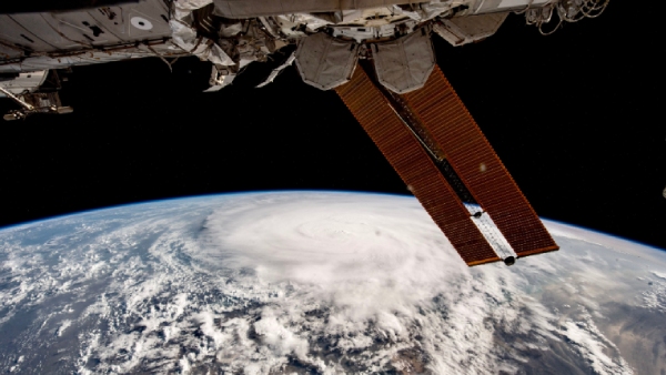 Satellite image taken hours before Cyclone Biparjoy made landfall 