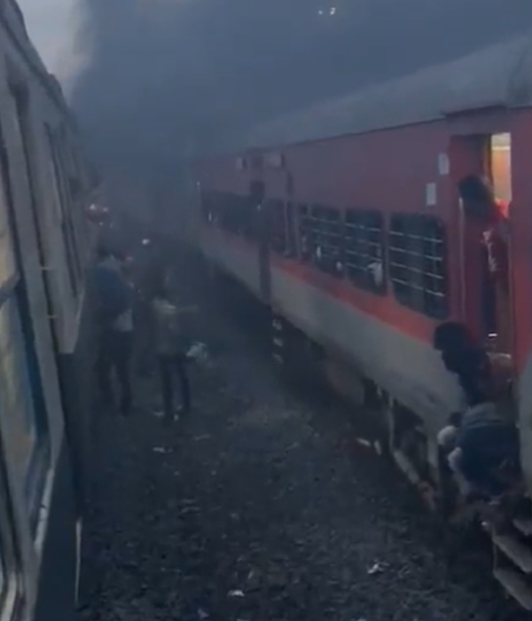 Fire accident in Chennai-Mumbai Lokmanya Tilak Express train near chennai, Engine burnt out 