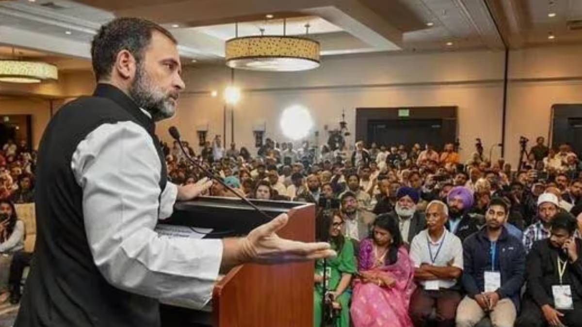 Khalistan supporters raise slogans in US Rahul Gandhi event Khalistan supporters raise slogans in US Rahul Gandhi event