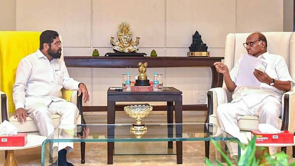 NCP Chief Sharad Pawar meets Maharashtra CM Eknath Shinde, Gautam Adani 