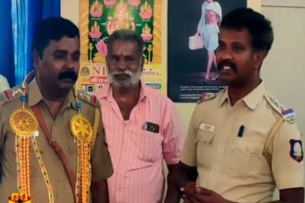 Dharmapuri : Pennagaram Police SI Retirement video goes storm in internet 