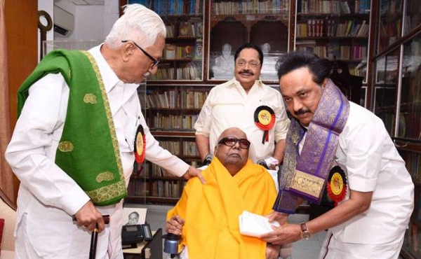  M. Karunanidhi built and saved DMK