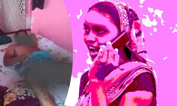 Who is this gwalior woman and assaults husband with boiling oil on genitals 