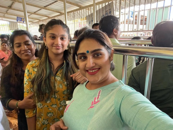 Actress Vanithas youngest daughter has written and published a book at the age of 14 