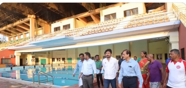  Udhayanidhi Stalin renovated Aquatic Complex in Velachery 