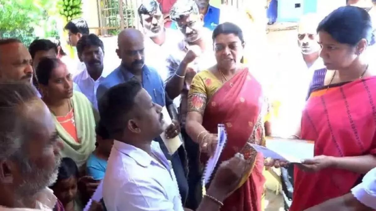 BJP councilor argued with Kanimozhi MP in Kovilpatti in Tuticorin district 