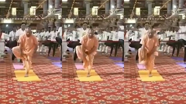 Yogi Adityanaths yoga video leaked by UP Congress and got lot of trolls