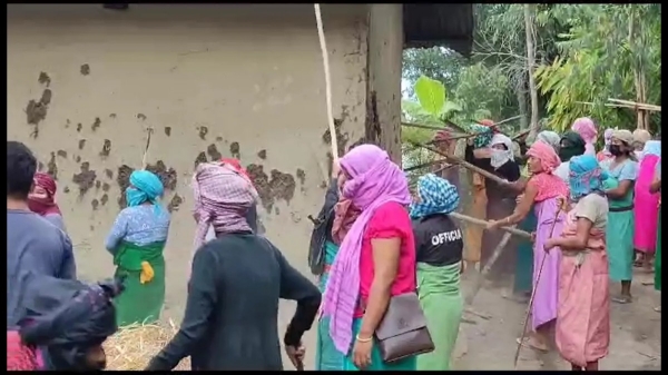  Naked paraded: Manipur Main Accused Huirem Heordas House demolished and set on fire by group of woman 