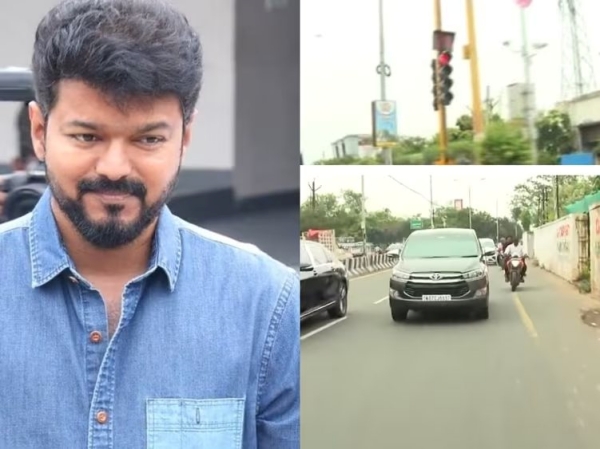 Did actor Vijays car ignore the signal? Video released on television Did actor Vijays car ignore the signal? Video released on television