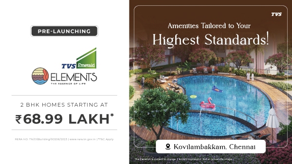 Buy your own Dream Home from TVS Emerald Elements Buy your own Dream Home from TVS Emerald Elements