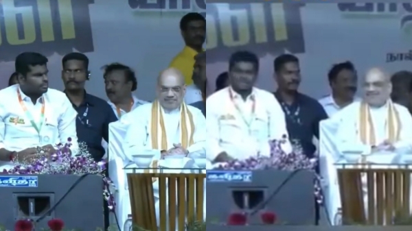  Audio Video issue arised in Amit shah event in Rameshwaram 