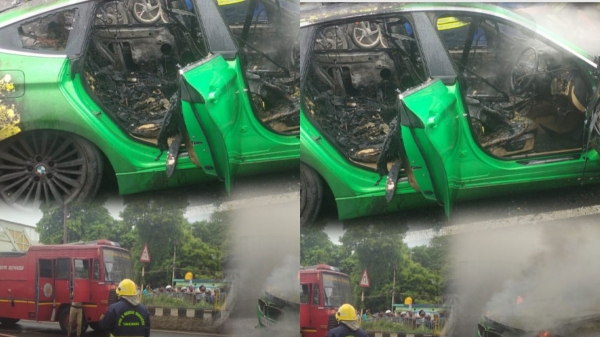 What happened in Chennai Chromepet today? Why people were looking at the green BMW car? 