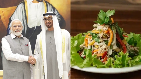 Date Salad, Carrot Tandoori - PM Modis dinner hosted by UAE President Date Salad, Carrot Tandoori - PM Modis dinner hosted by UAE President