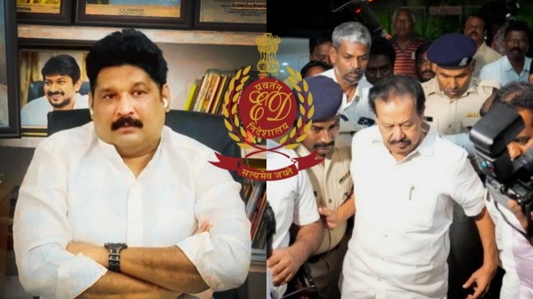 Minister Ponmudis son Gautham Sigamani appears before Enforcement directorate for inquiry