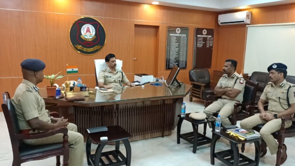 ADGP Arun is holding a consultation meeting at Coimbatore Police Commissioner office 