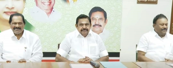 AIADMK district secretaries meeting today chaired by Edappadi palanisamy 
