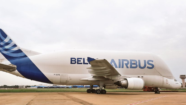 Chennai airport witnessed the Airbus Beluga Landing for the second time 