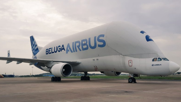 Chennai airport witnessed the Airbus Beluga Landing for the second time 