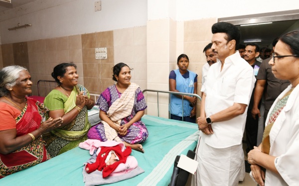 CM Stalin sudden inspection at trichy Government hospital 