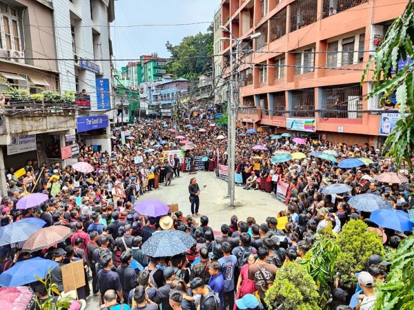  Mizos of Mizoram hold solidarity protest in support of Manipur Kuki tribals