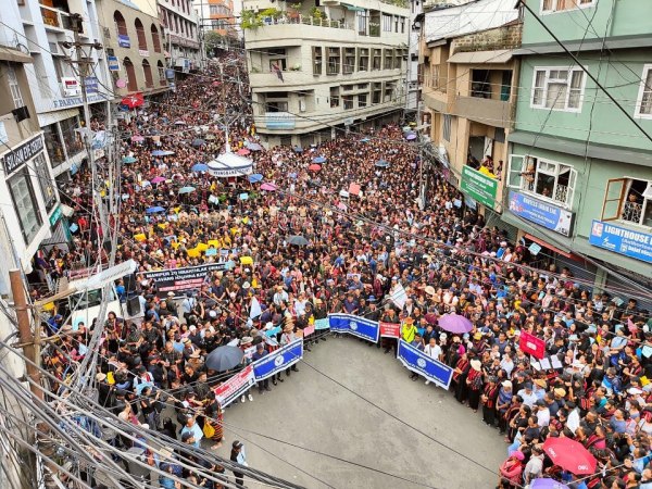  Mizos of Mizoram hold solidarity protest in support of Manipur Kuki tribals