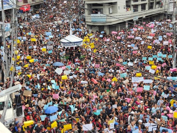  Mizos of Mizoram hold solidarity protest in support of Manipur Kuki tribals