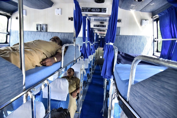 Excellent news by Tamil Nadu Transport Dept and Rexin cover instead of fabric on gov express Bus Seats 