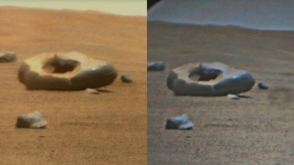  Mysterious doughnut-shaped rock was captured on the surface of Mars 