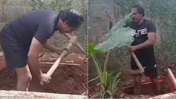 Happy incident and minister Mano Thangaraj created awareness by digging holes Happy incident and minister Mano Thangaraj created awareness by digging holes