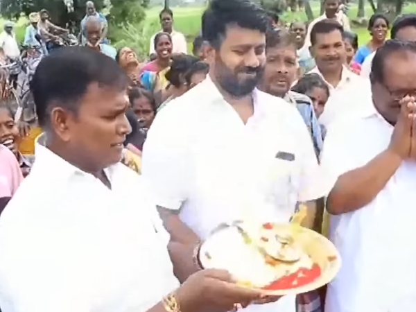  Puducherry BJP minister skips people question and perform poojai