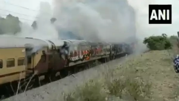Falaknuma Express train 3 coaches catches fire in Telangana 