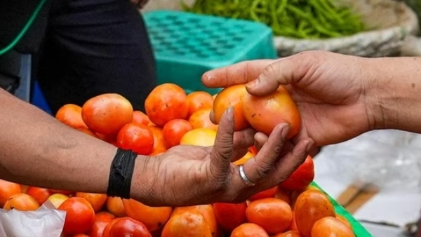  Uttar pradesh shopkeeper hires bouncers to safeguard tomatoes in Varanasi 