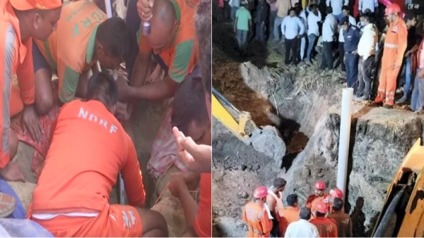  3 year old boy child who fell into a borewell at Kul village in Bihar has been rescued by NDRF 